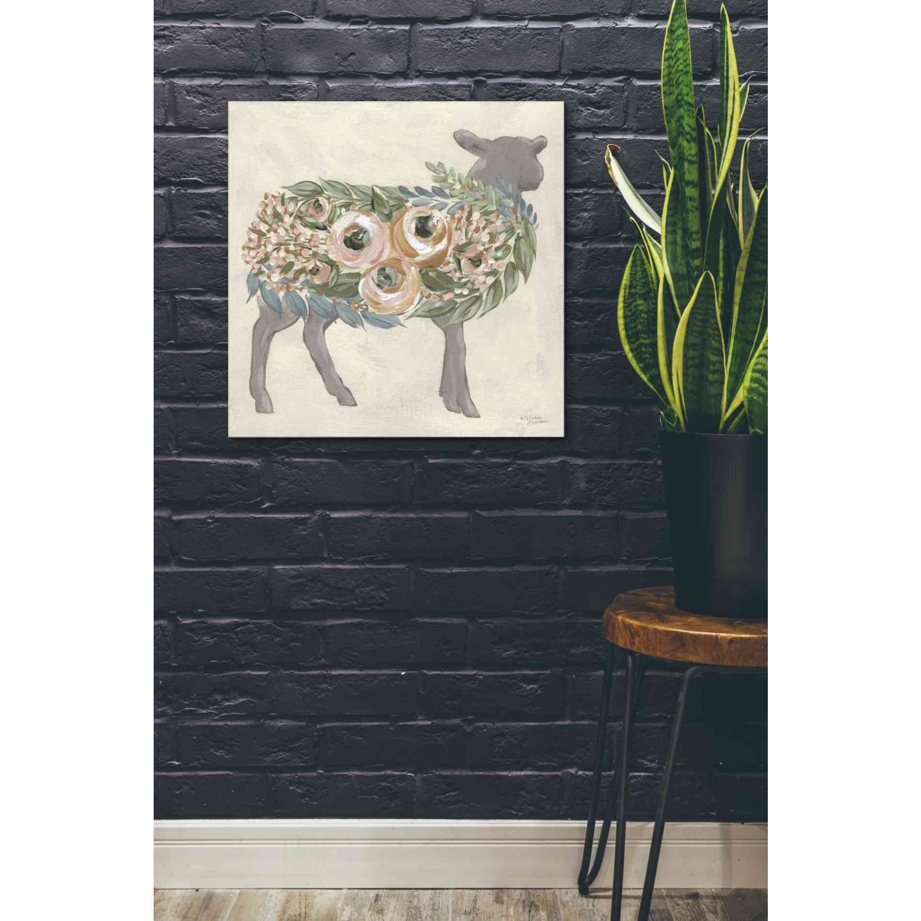 'Audrey the Lamb' by Michele Norman, Canvas Wall Art,26 x 26