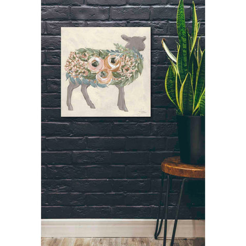 Image of 'Audrey the Lamb' by Michele Norman, Canvas Wall Art,26 x 26