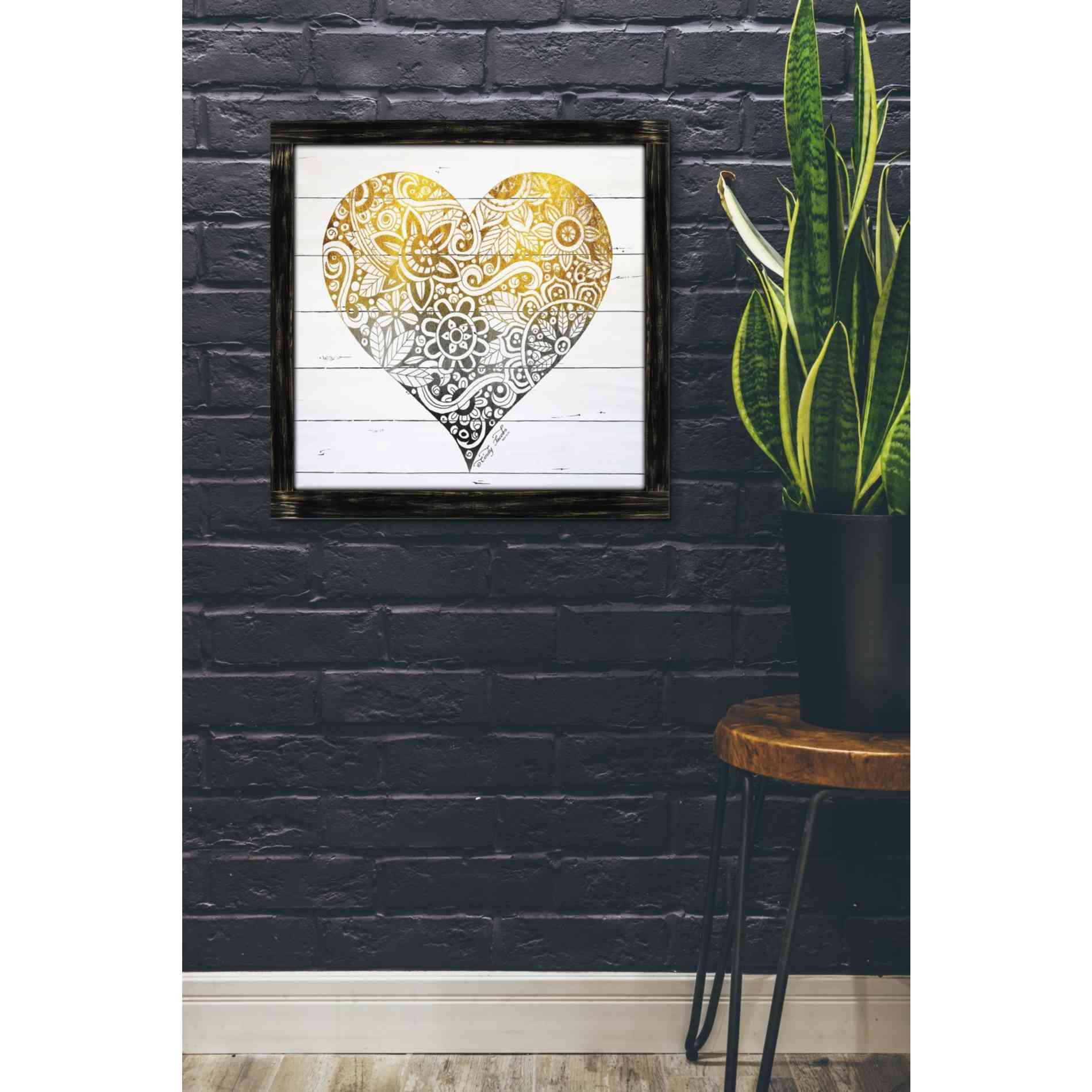 'Zen Season's Greeting Heart' by Cindy Jacobs, Canvas Wall Art,26 x 26
