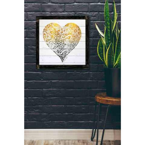 Image of 'Zen Season's Greeting Heart' by Cindy Jacobs, Canvas Wall Art,26 x 26