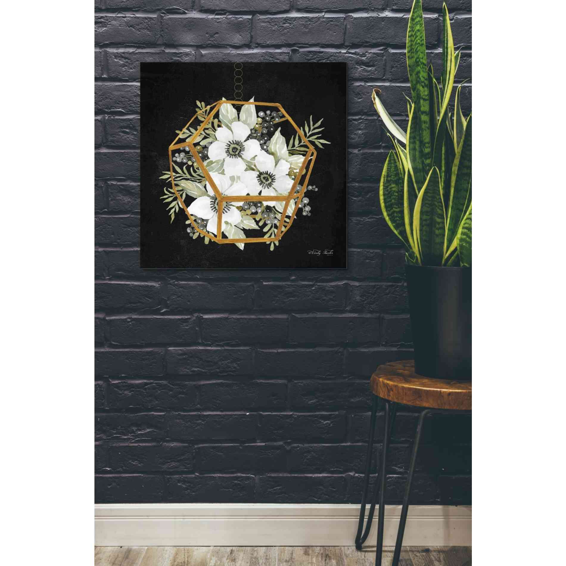 'Gold Geometric Hexagon' by Cindy Jacobs, Canvas Wall Art,26 x 26