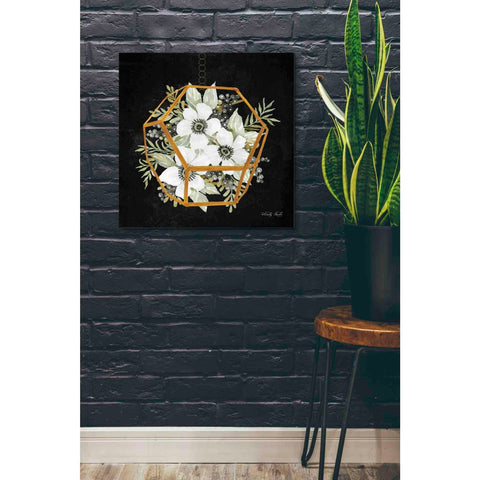 Image of 'Gold Geometric Hexagon' by Cindy Jacobs, Canvas Wall Art,26 x 26