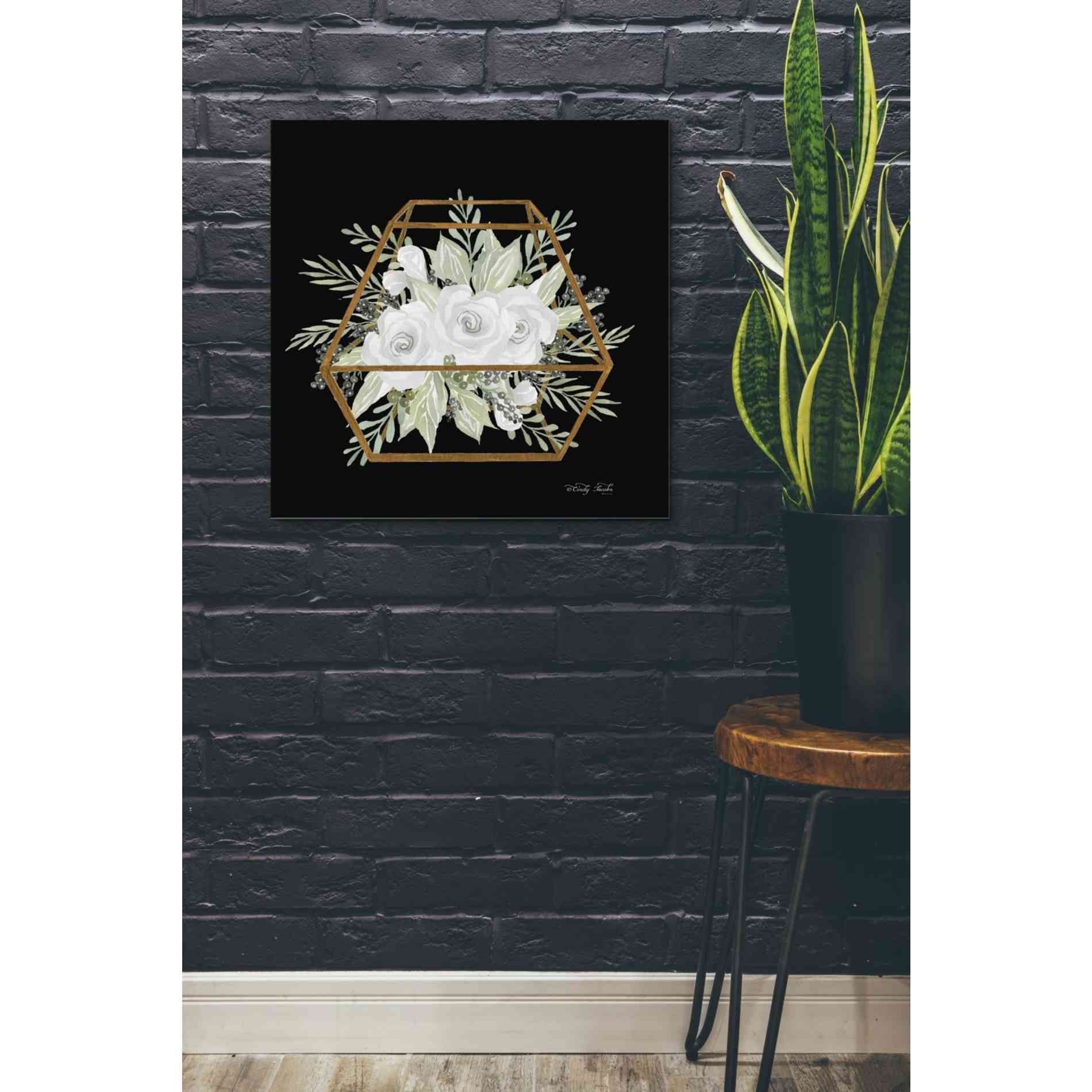 'Gold Geometric Polygon' by Cindy Jacobs, Canvas Wall Art,26 x 26