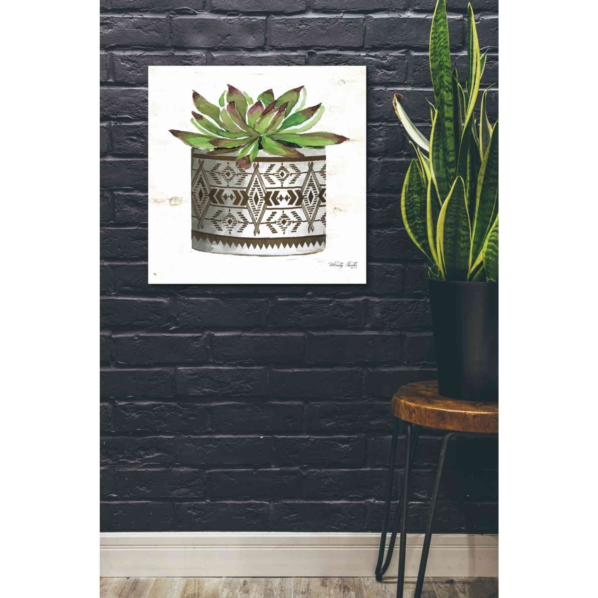 'Mud Cloth Vase VI' by Cindy Jacobs, Giclee Canvas Wall Art