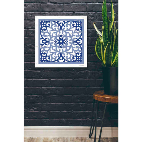 Image of 'Blue Tile V' by Cindy Jacobs, Canvas Wall Art,26 x 26