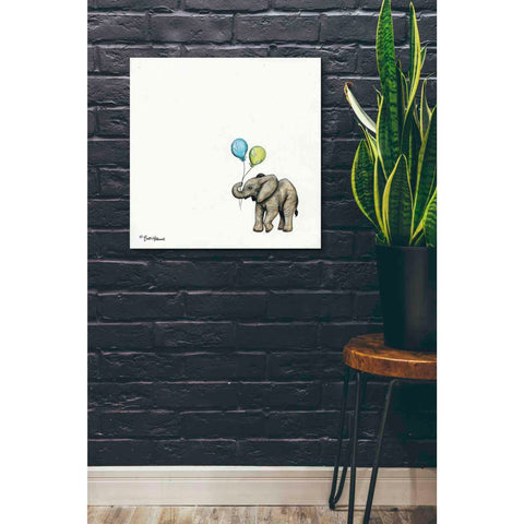Image of 'Nursery Elephant' by Britt Hallowell, Canvas Wall Art,26 x 26