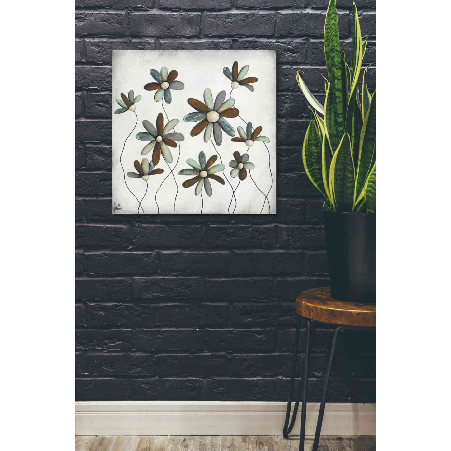 'Patina Petals II' by Britt Hallowell, Canvas Wall Art,26 x 26