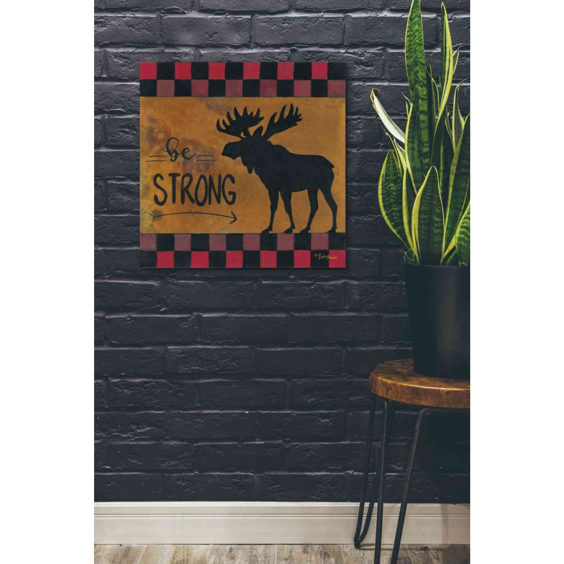 'Be Strong' by Britt Hallowell, Canvas Wall Art,26 x 26