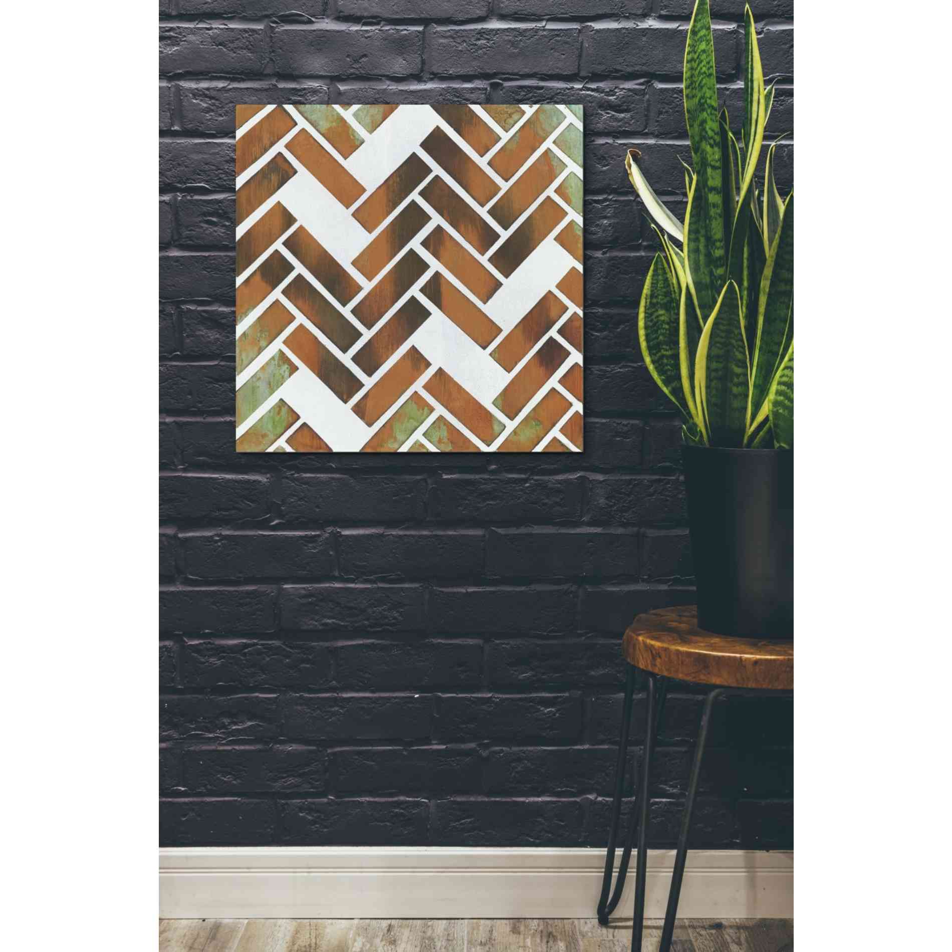 'Herringbone I' by Britt Hallowell, Canvas Wall Art,26 x 26