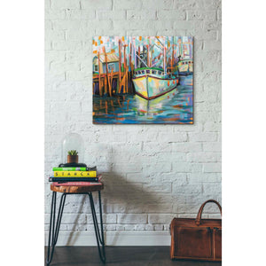 "At the Dock" by Jeanette Vertentes, Giclee Canvas Wall Art