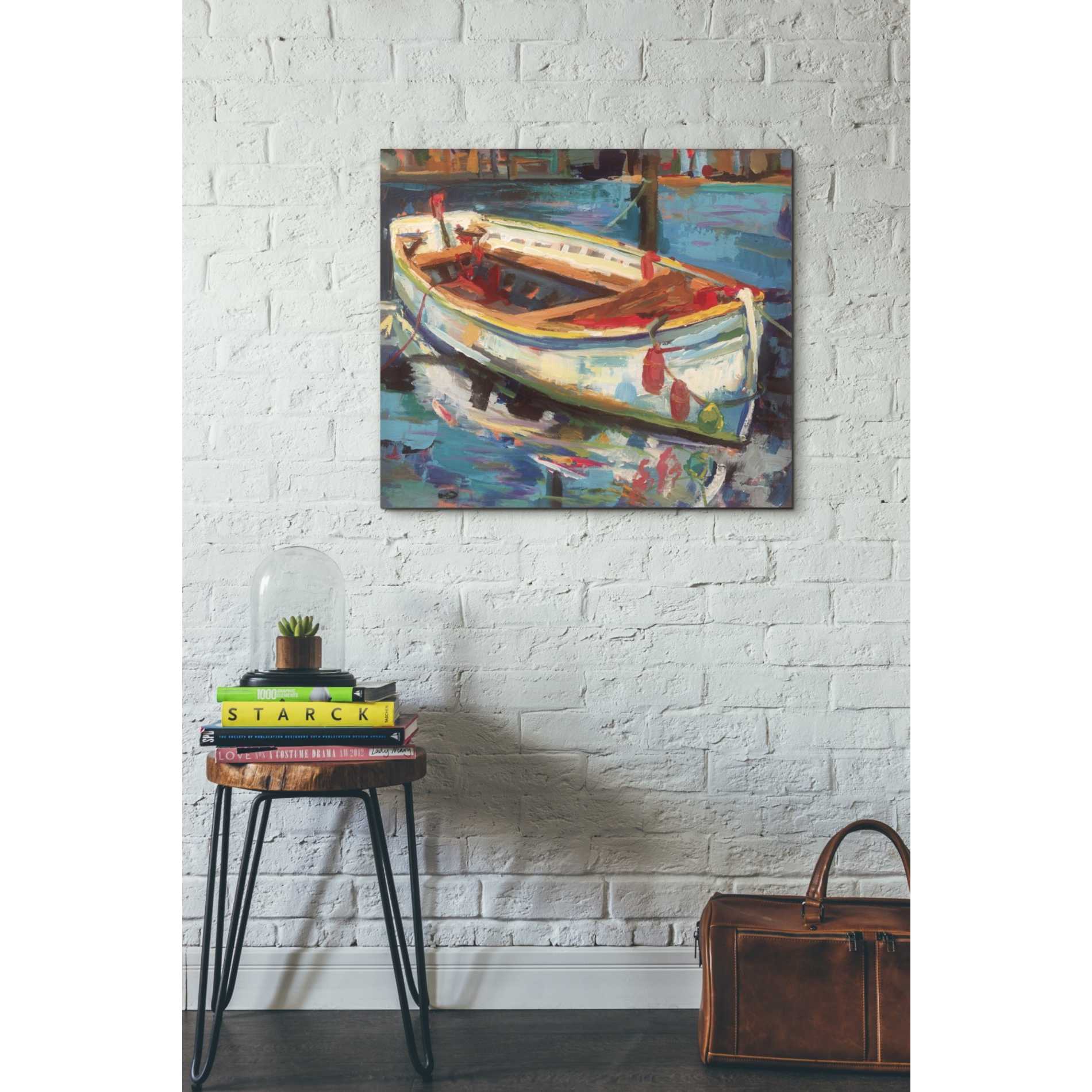 "Solo Boat" by Jeanette Vertentes, Giclee Canvas Wall Art