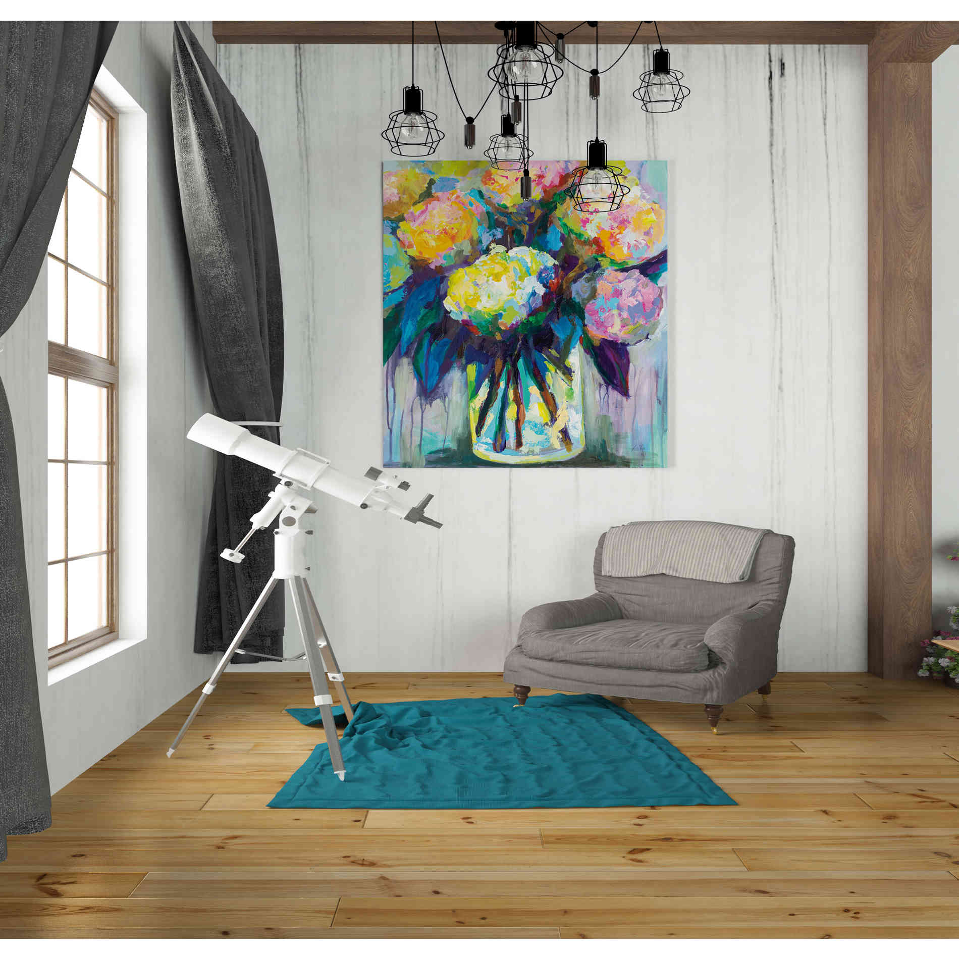 "Full of Hydrangeas" by Jeanette Vertentes, Canvas Wall Art,26 x 30