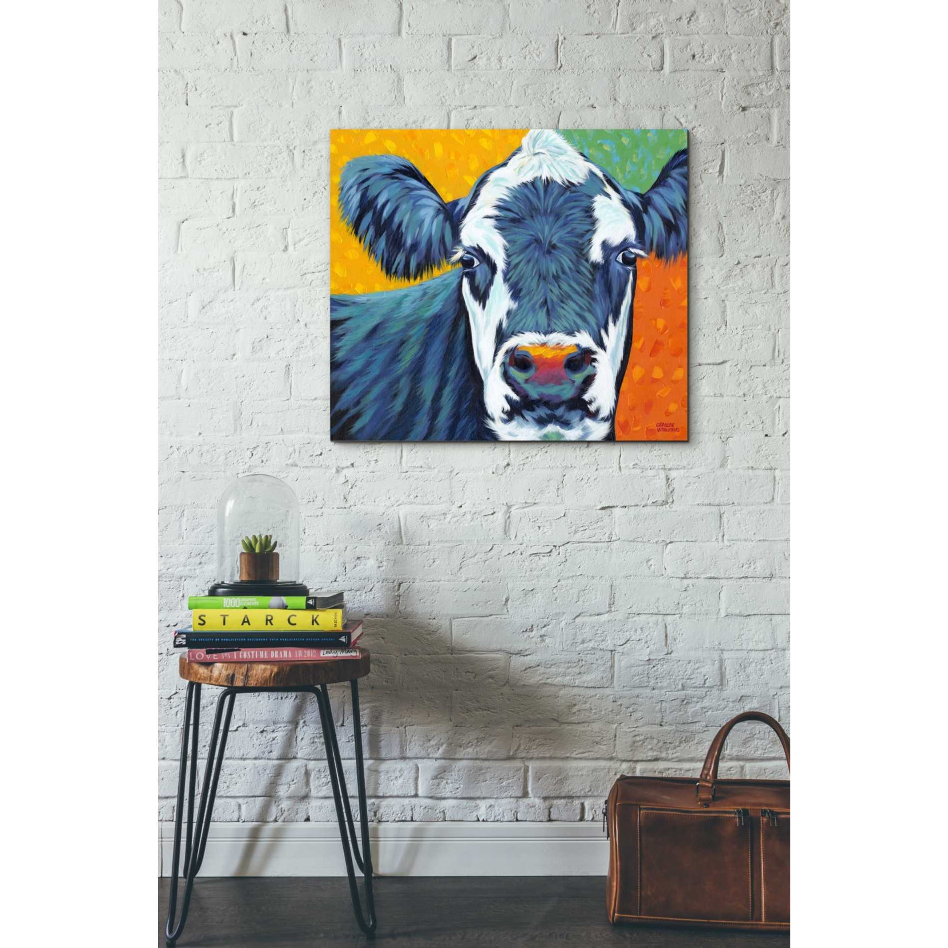 'Colorful Country Cows I' by Carolee Vitaletti, Giclee Canvas Wall Art