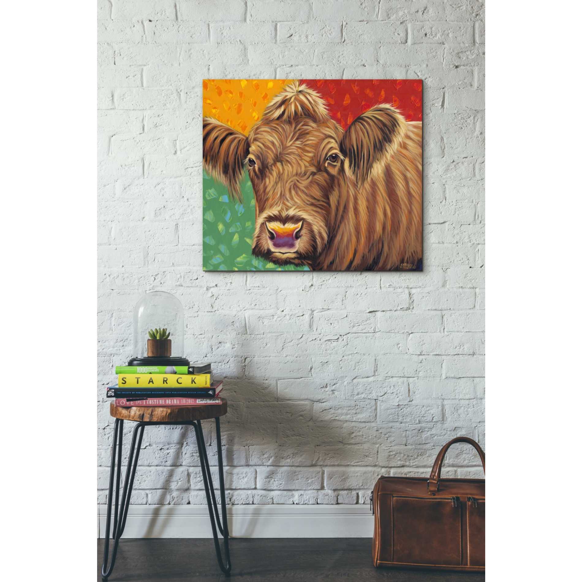 'Colorful Country Cows II' by Carolee Vitaletti, Giclee Canvas Wall Art