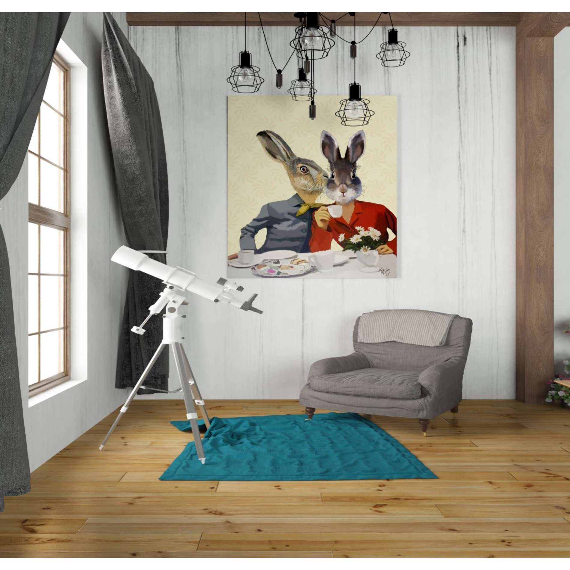 'Ladies Gossiping' by Fab Funky, Giclee Canvas Wall Art