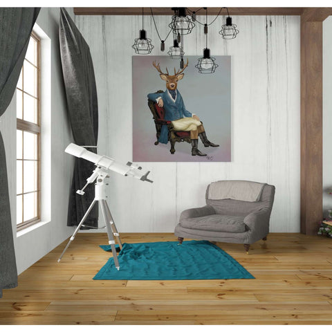 Image of 'Distinguished Deer Full' by Fab Funky, Giclee Canvas Wall Art