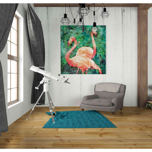 'Flamingos' by Bluebird Barn, Canvas Wall Art,26 x 30