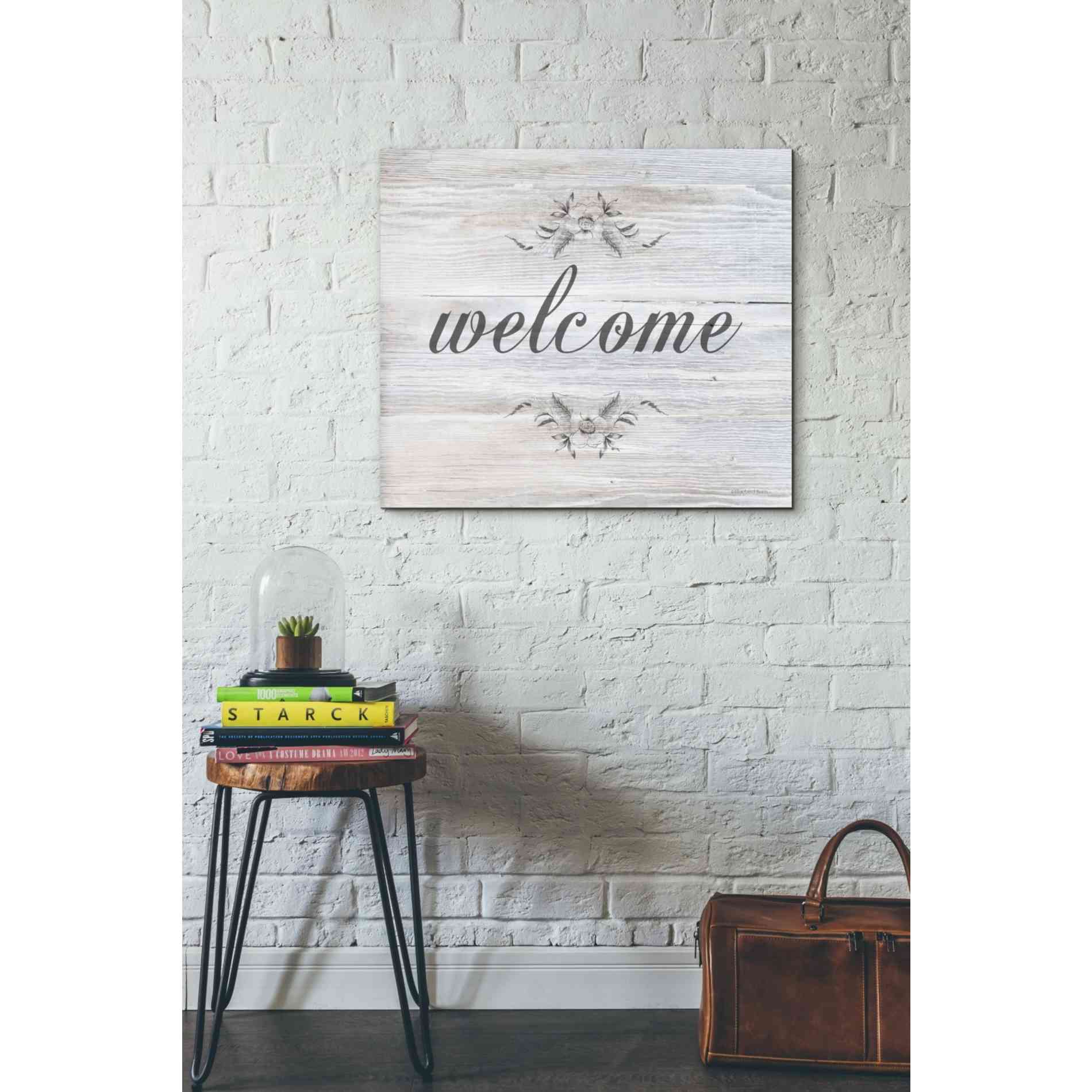 'Welcome' by Bluebird Barn, Canvas Wall Art,30 x 26