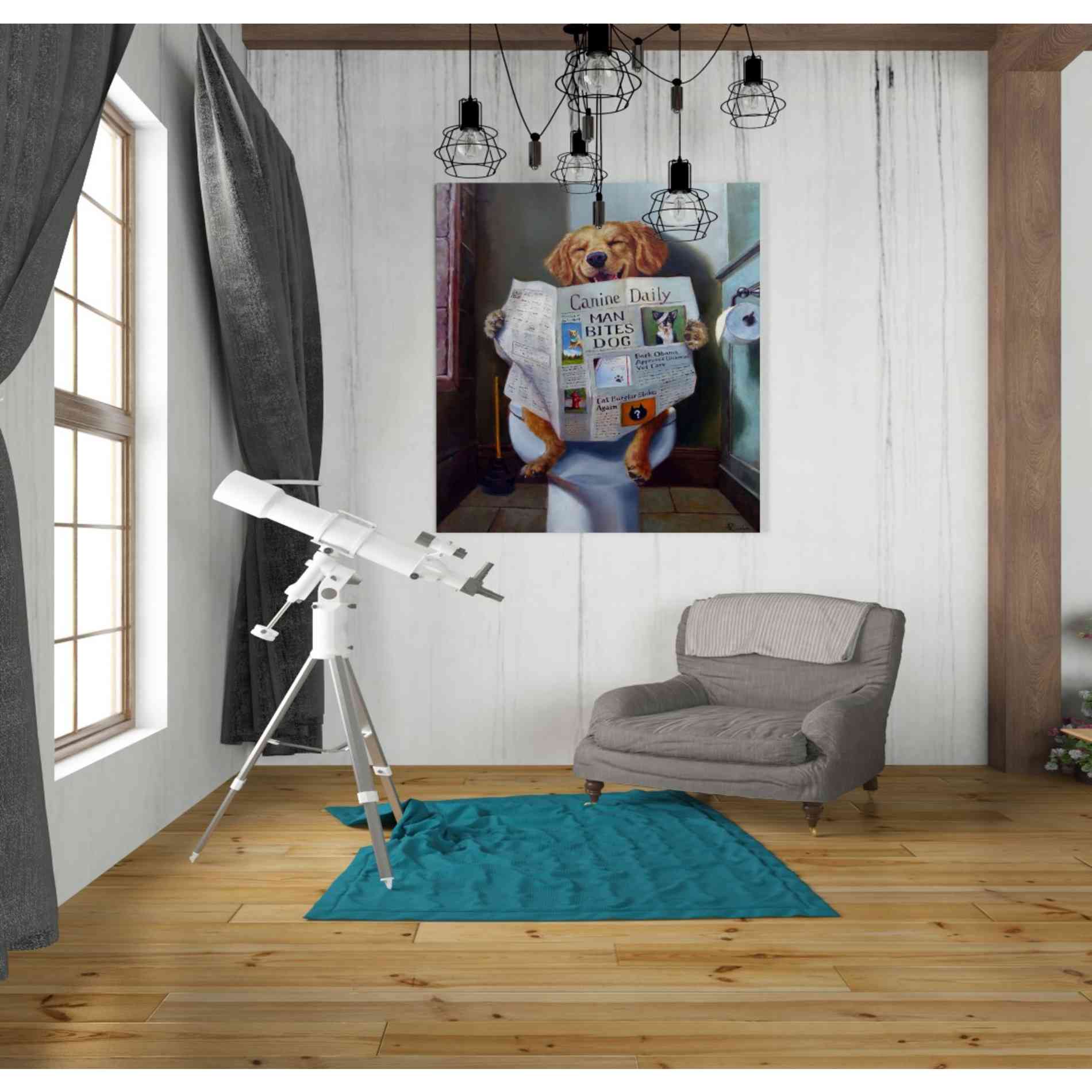 'Dog Gone Funny' by Lucia Heffernan, Canvas Wall Art,26 x 30