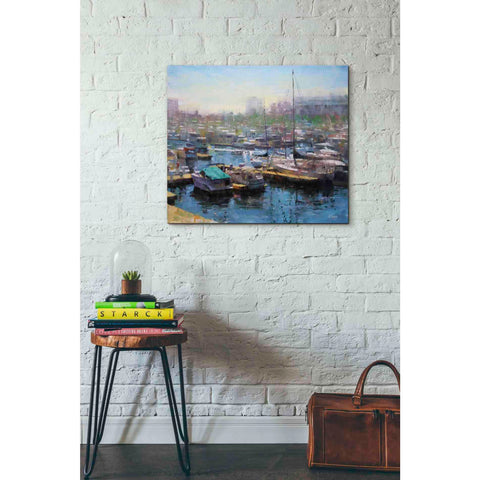 Image of 'Chicago Harbor' by Mark Lague, Canvas Wall Art,30 x 26