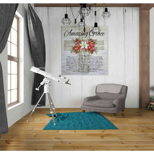 'Amazing Grace Christmas Cross' by Cindy Jacobs, Giclee Canvas Wall Art