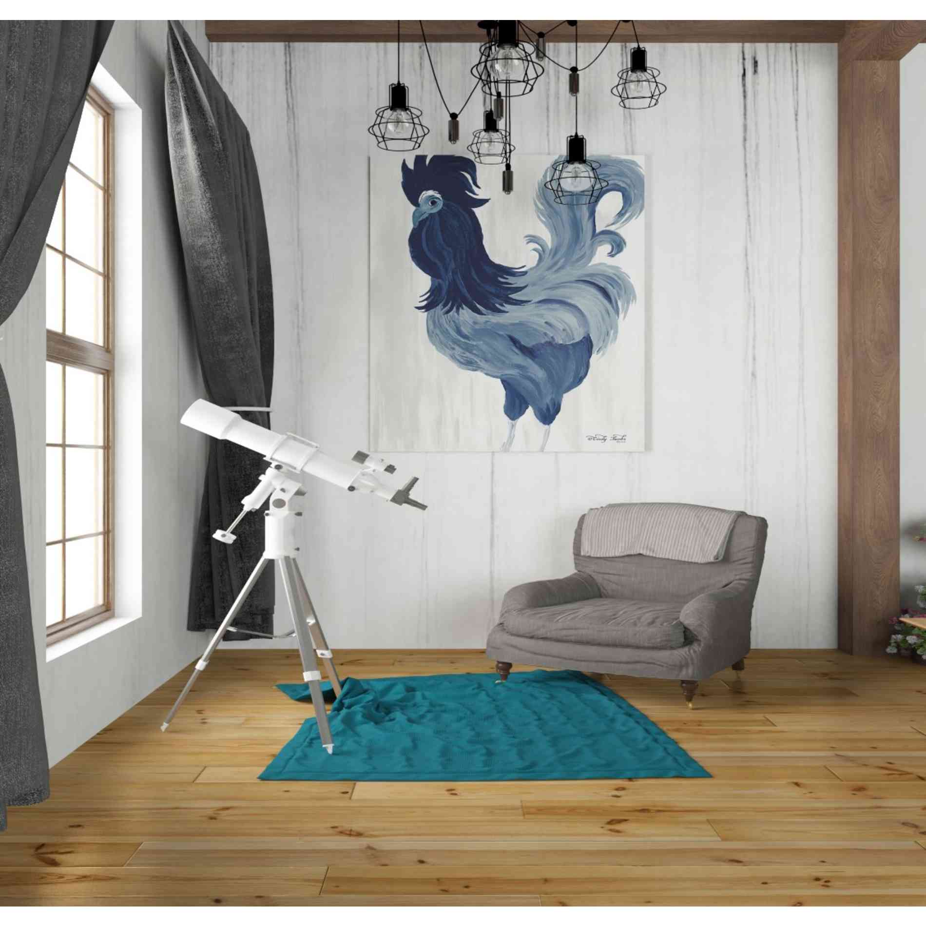 'Green & Purple Rooster II' by Cindy Jacobs, Canvas Wall Art,26 x 30