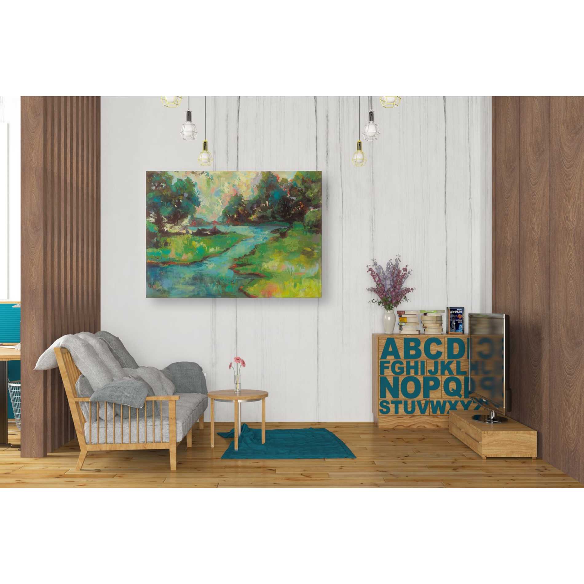 "Landscape in the Park" by Jeanette Vertentes, Giclee Canvas Wall Art