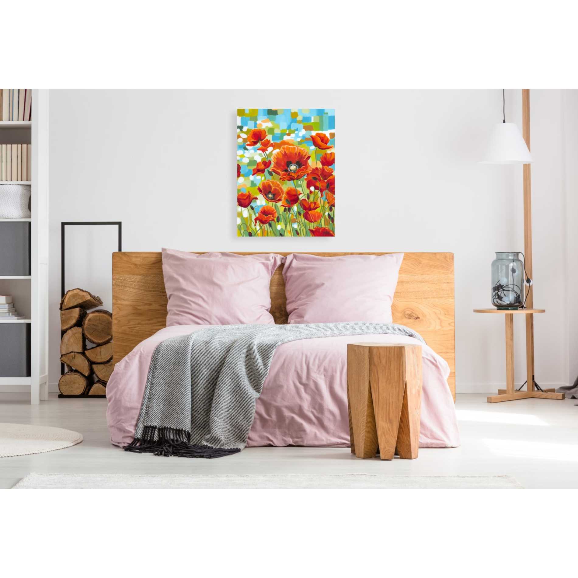 'Vivid Poppies I' by Carolee Vitaletti, Giclee Canvas Wall Art