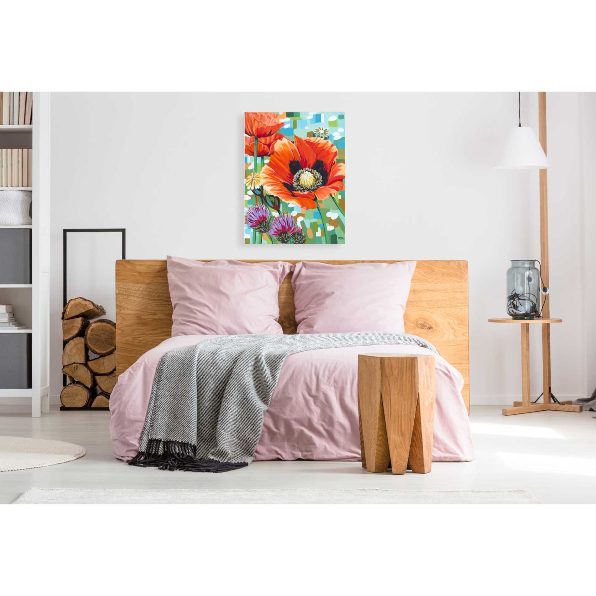 'Vivid Poppies II' by Carolee Vitaletti, Giclee Canvas Wall Art