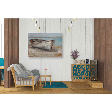 Image of 'Whitewashed Boat I' by Ethan Harper Canvas Wall Art,34 x 26