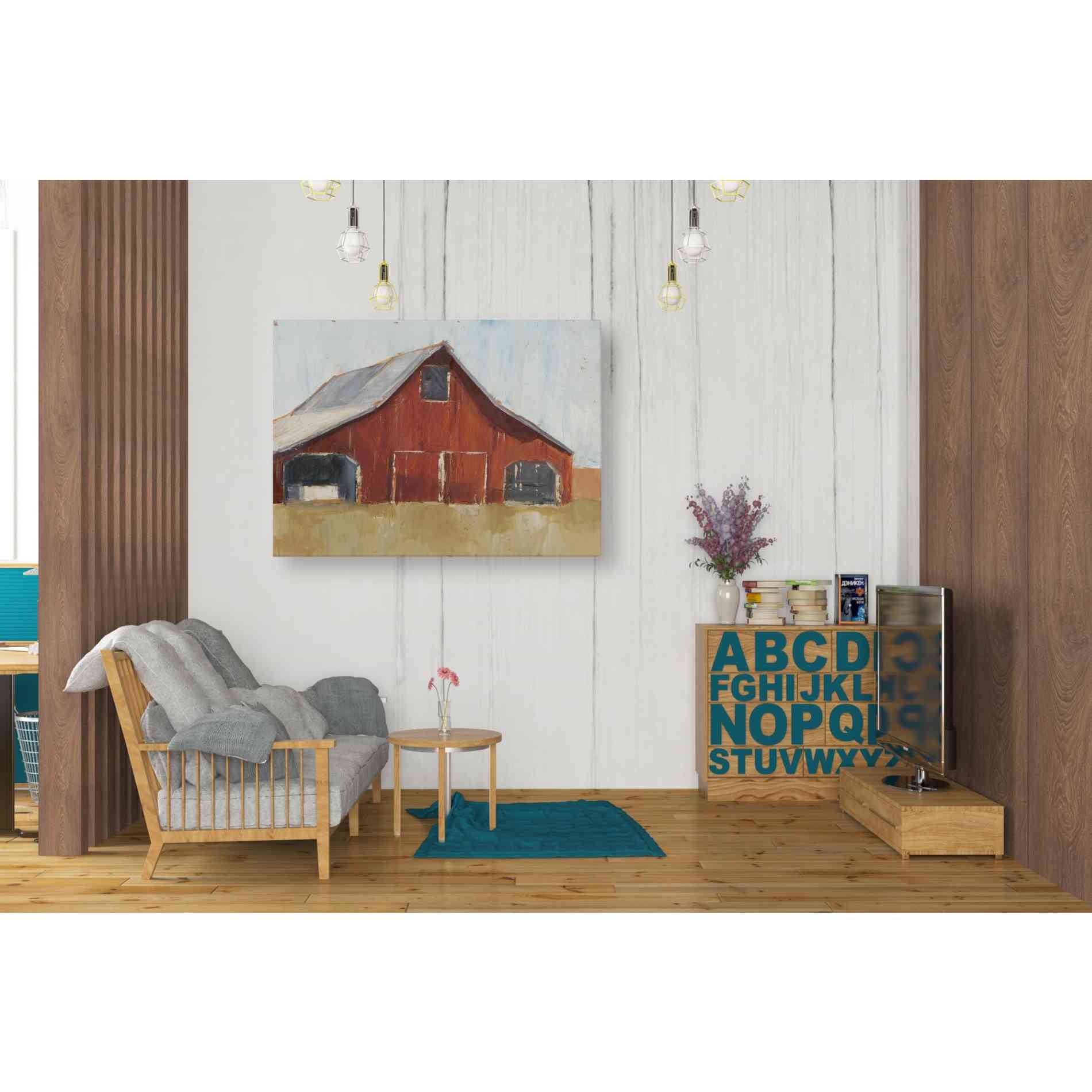 'Rustic Red Barn I' by Ethan Harper Canvas Wall Art,34 x 26