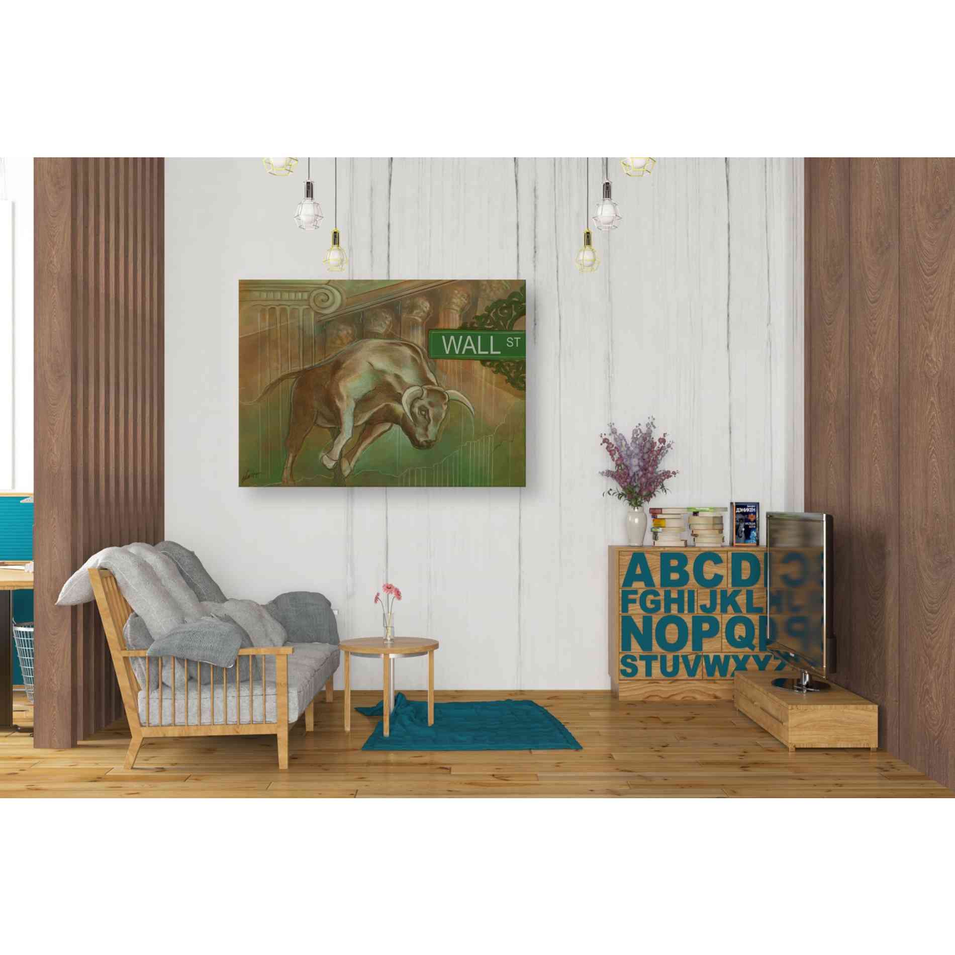 'Bull Market' by Ethan Harper Canvas Wall Art,34 x 26