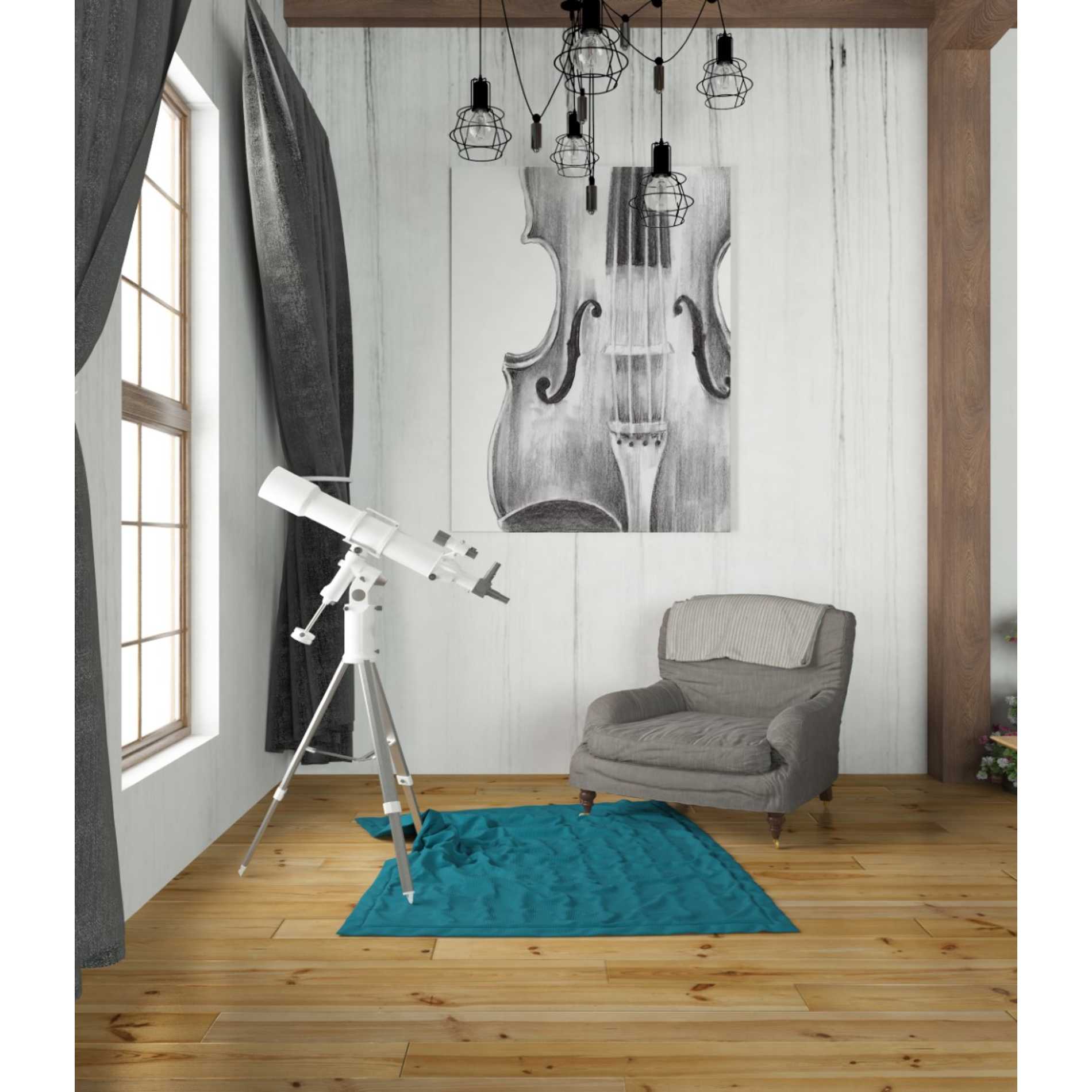 'Stringed Instrument Study I' by Ethan Harper Canvas Wall Art,26 x 34