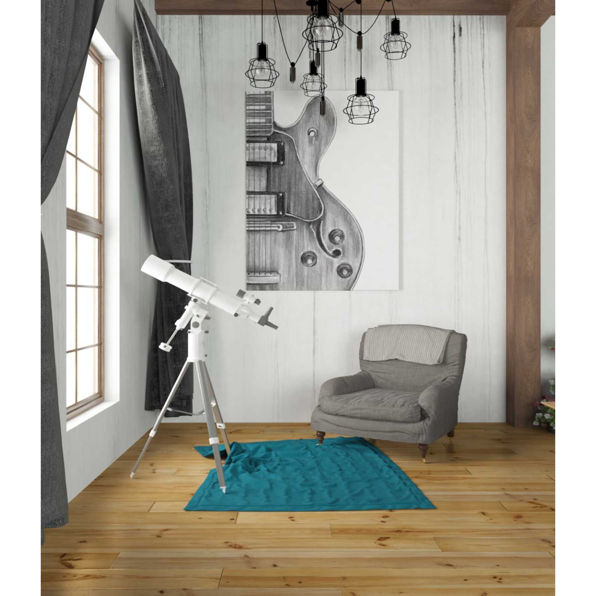 'Stringed Instrument Study IV' by Ethan Harper Canvas Wall Art,26 x 34