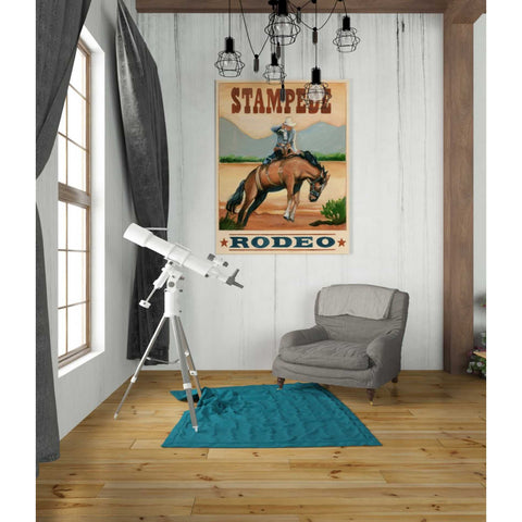 Image of 'Stampede Rodeo' by Ethan Harper Canvas Wall Art,26 x 34