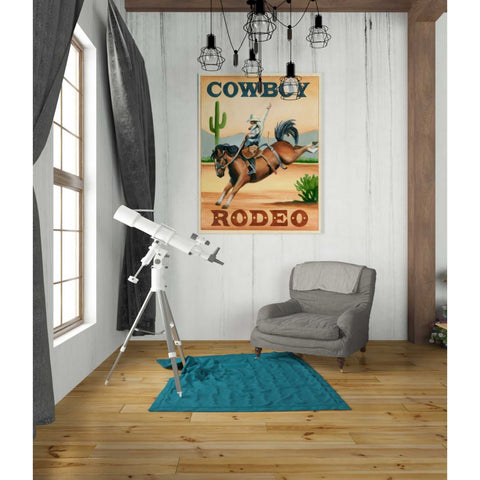 Image of 'Cowboy Rodeo' by Ethan Harper Canvas Wall Art,26 x 34