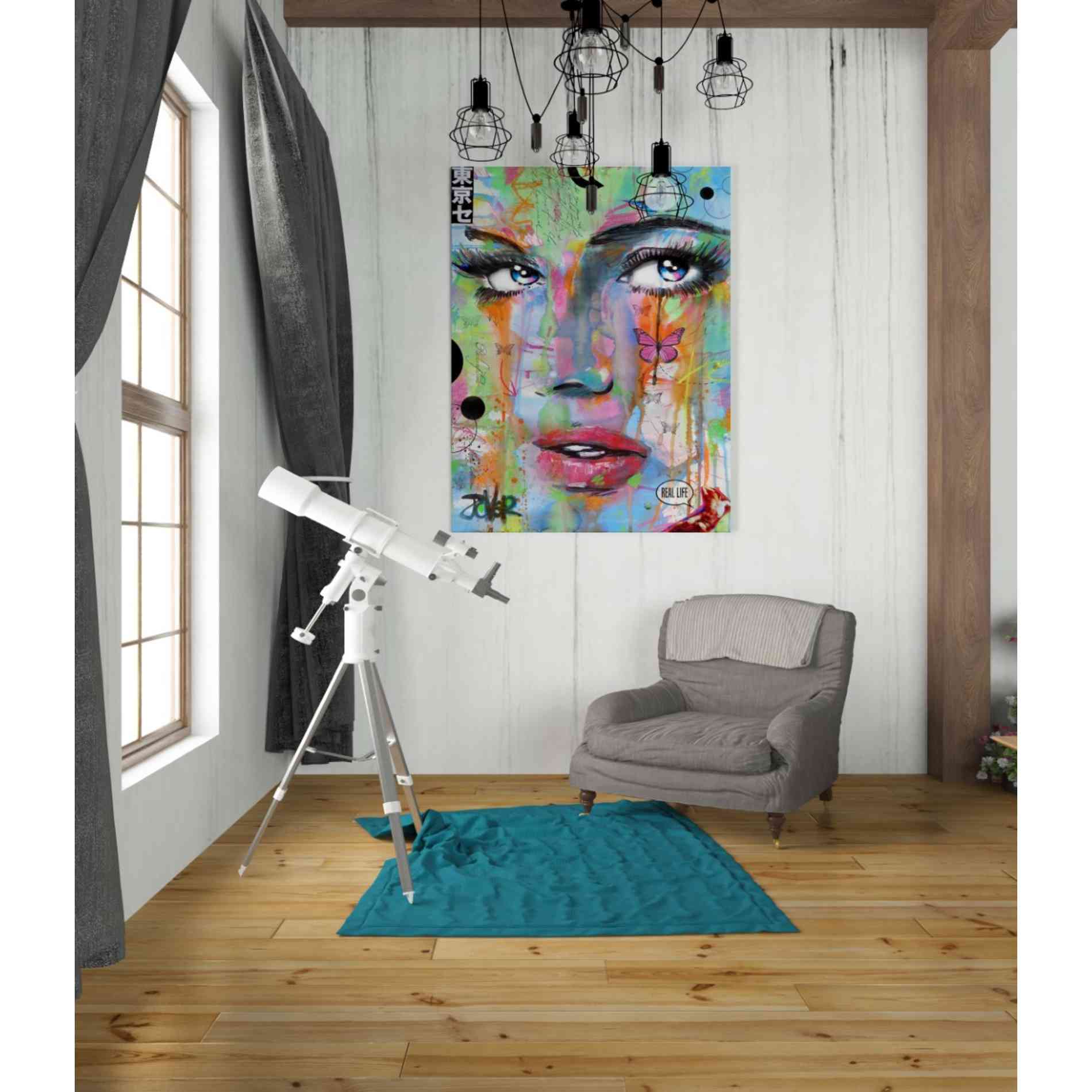 'Real Life' by Loui Jover, Canvas Wall Art,26 x 34