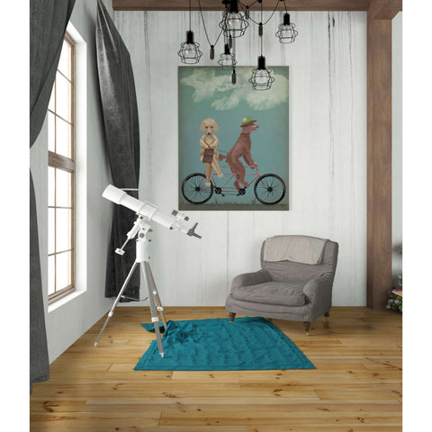 Image of 'Poodle Tandem,' by Fab Funky, Giclee Canvas Wall Art