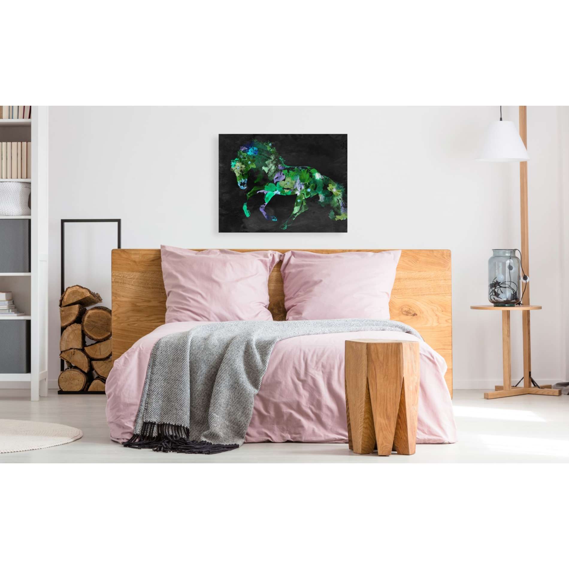 'Beautiful Floral Horse 2-3' by Irena Orlov, Canvas Wall Art,34 x 26