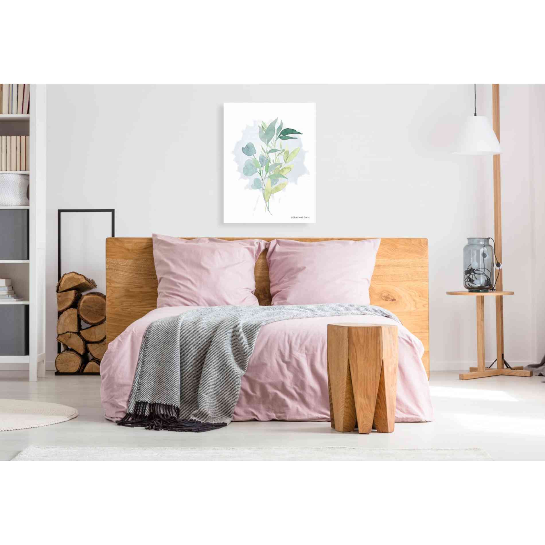 'Watercolor Greenery Series II' by Bluebird Barn, Canvas Wall Art,26 x 34