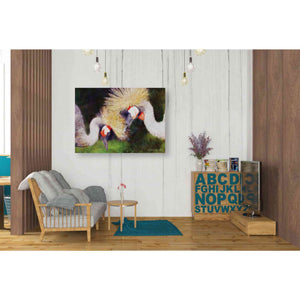 'Two Cranes' by Bluebird Barn, Canvas Wall Art,34 x 26