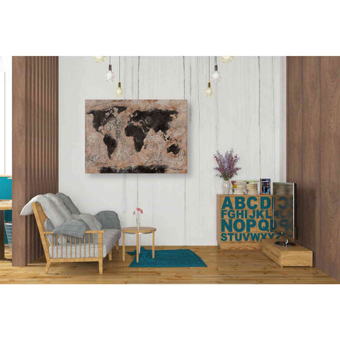 Image of 'Old World Map' by Britt Hallowell, Canvas Wall Art,34 x 26