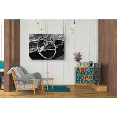 Image of 'Chevy Steering Wheel' by Lori Deiter, Canvas Wall Art,34 x 26