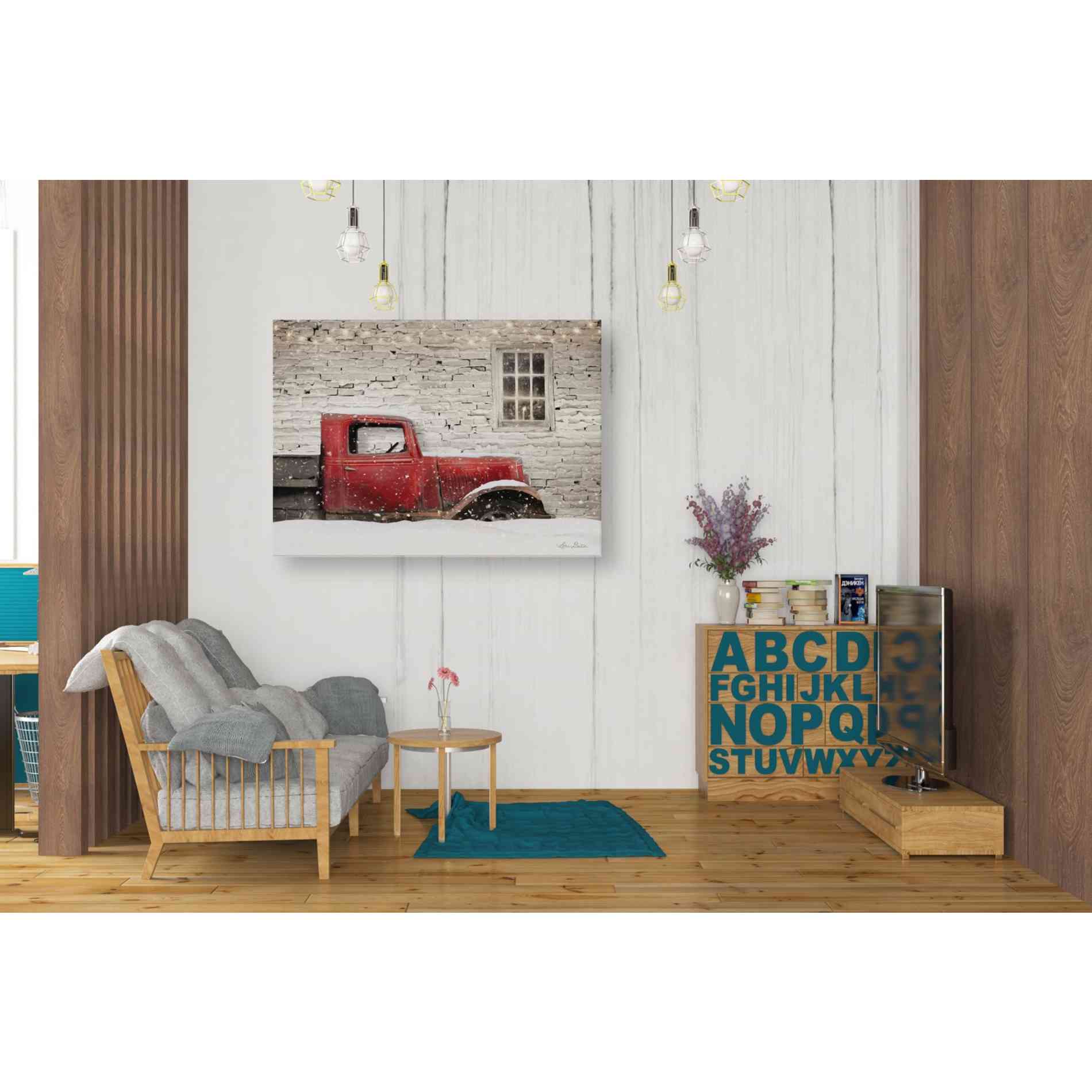 'Winter Parking Spot' by Lori Deiter, Canvas Wall Art,34 x 26