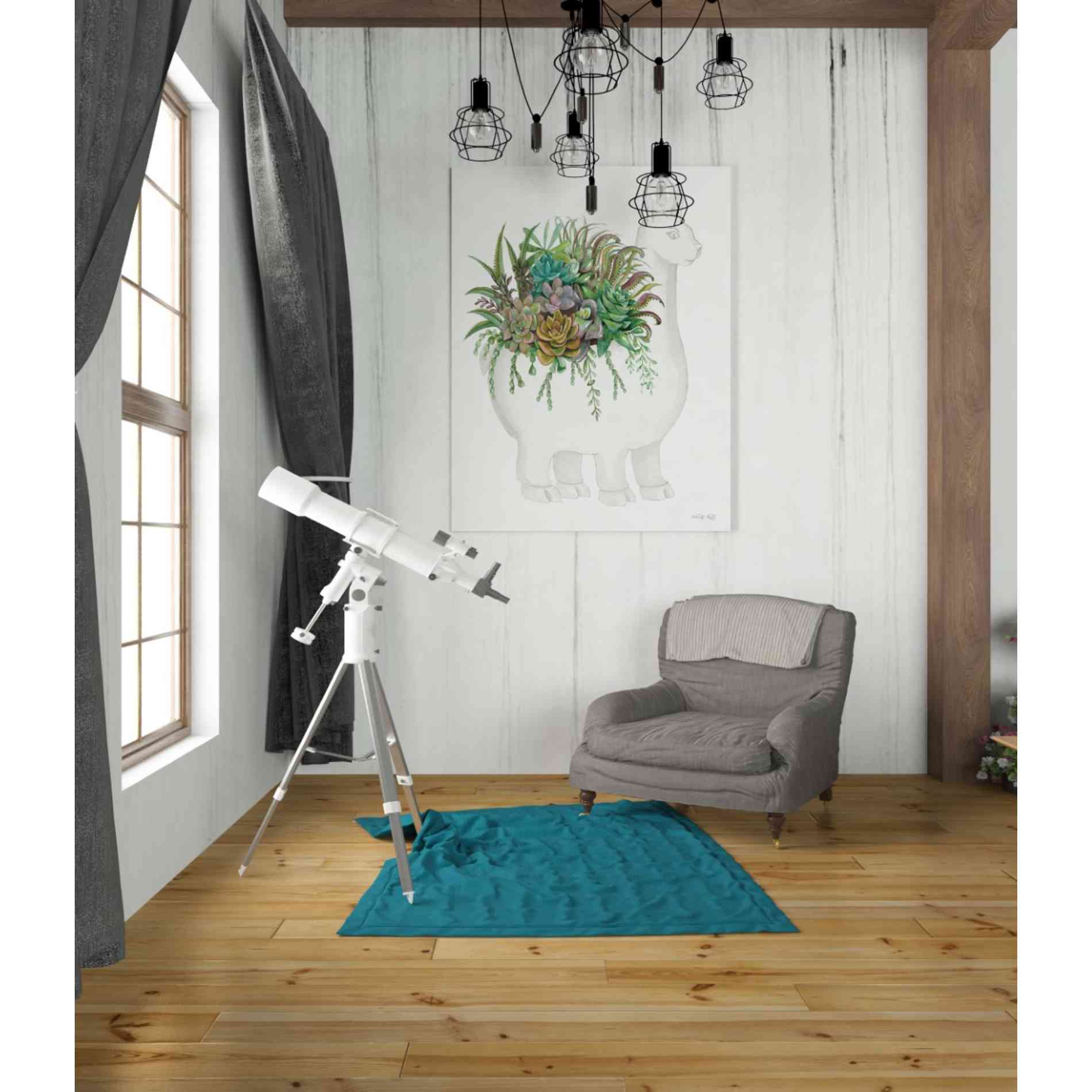 'Proud Llama Pot I' by Cindy Jacobs, Canvas Wall Art,26 x 34