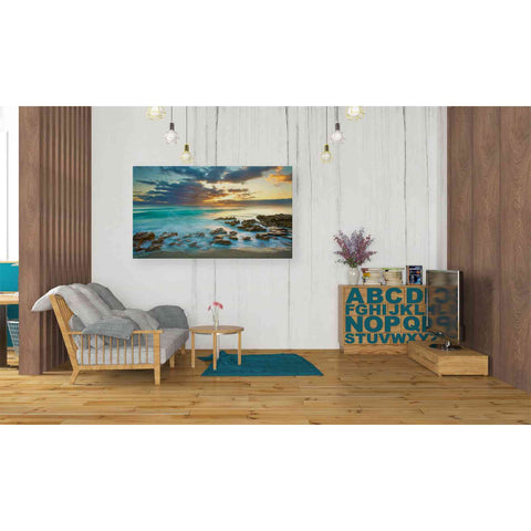 Image of 'Ocean Sunrise' by Patrick Zephyr, Canvas Wall Art,40 x 26