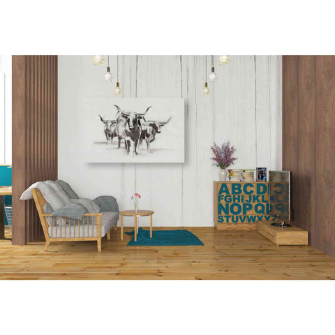 Image of 'Contemporary Cattle I' by Ethan Harper Canvas Wall Art,40 x 26
