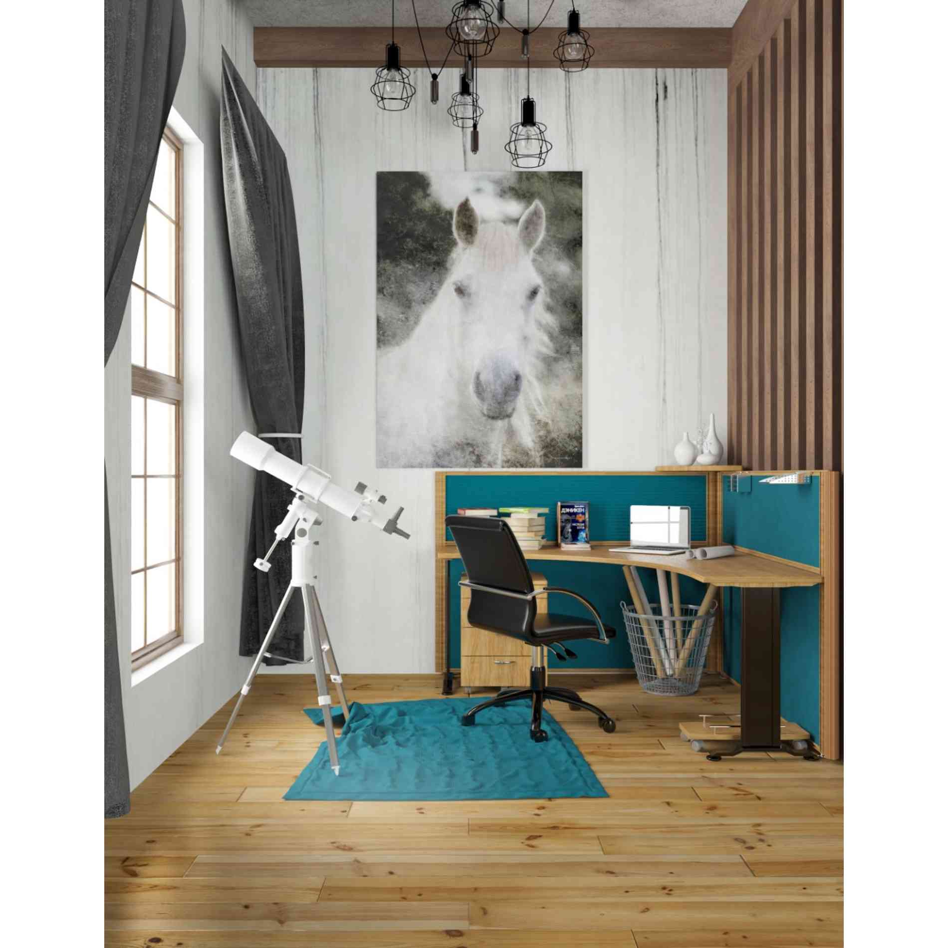 'White Horse Mystique' by Bluebird Barn, Canvas Wall Art,26 x 40