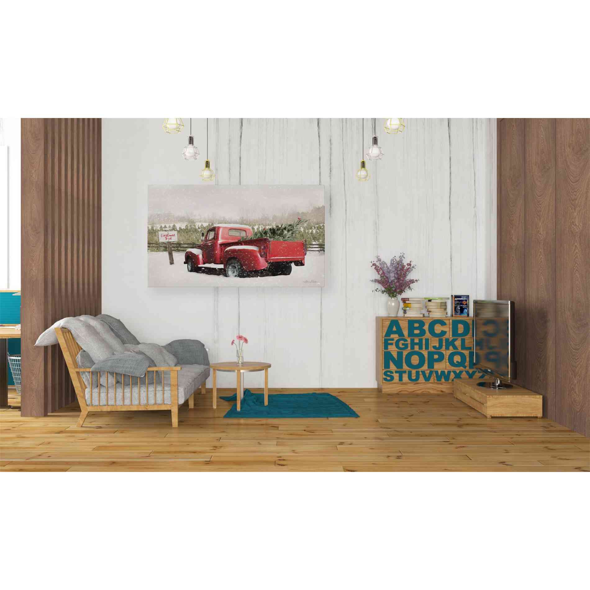 'Christmas Tree Pick' by Lori Deiter, Canvas Wall Art,40 x 26