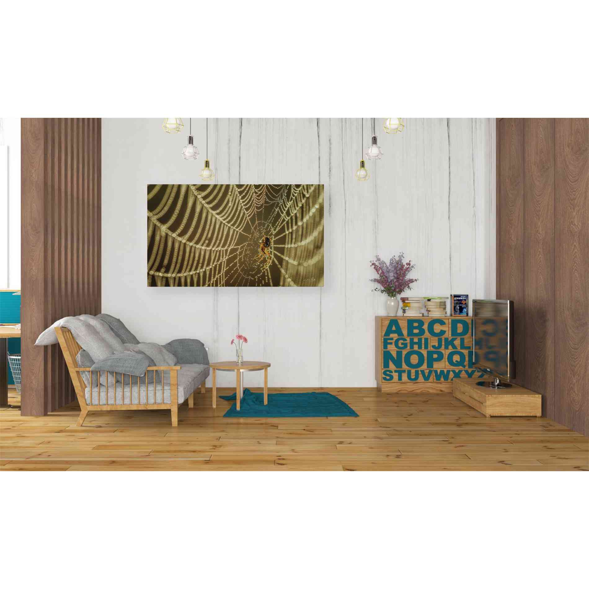 'The Spider and Her Jewels' by Martin Podt, Canvas Wall Art,40 x 26